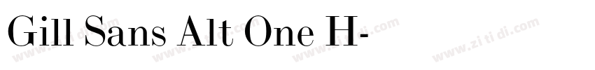 Gill Sans Alt One H字体转换